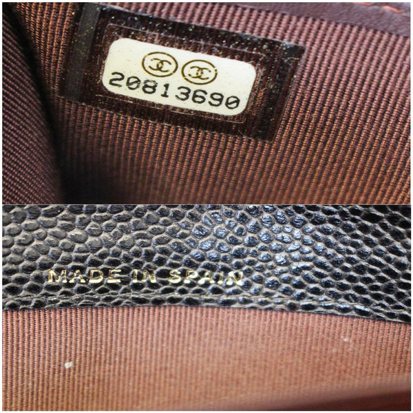 Chanel Gusset Flap Caviar Wallet Black