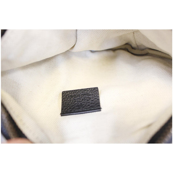 GUCCI Print Leather Black Belt Waist Bum Bag Small 527792