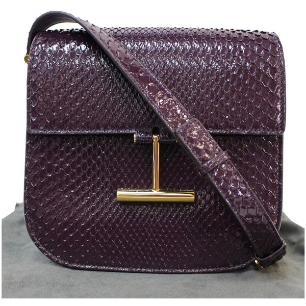 TOM FORD Tara T-Clasp Python Shoulder Bag Purple - Last Call