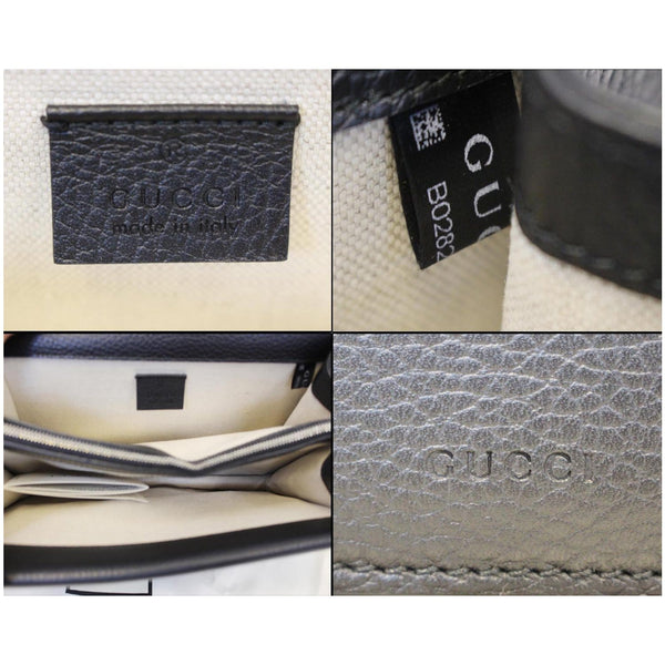 Gucci Shoulder Bag Dionysus Small Leather Black - logo