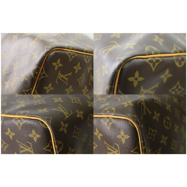 LOUIS VUITTON Keepall 55 Bandouliere Monogram Canvas Travel Bag Brown