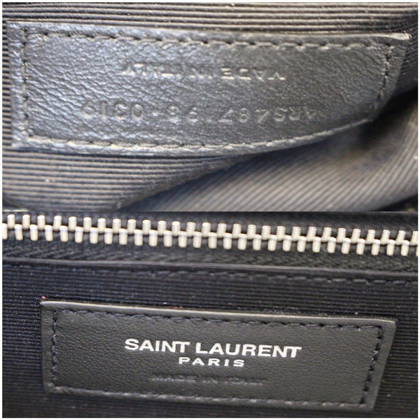 YVES SAINT LAURENT Envelope Large Matelasse Embossed Leather Shoulder Bag Black
