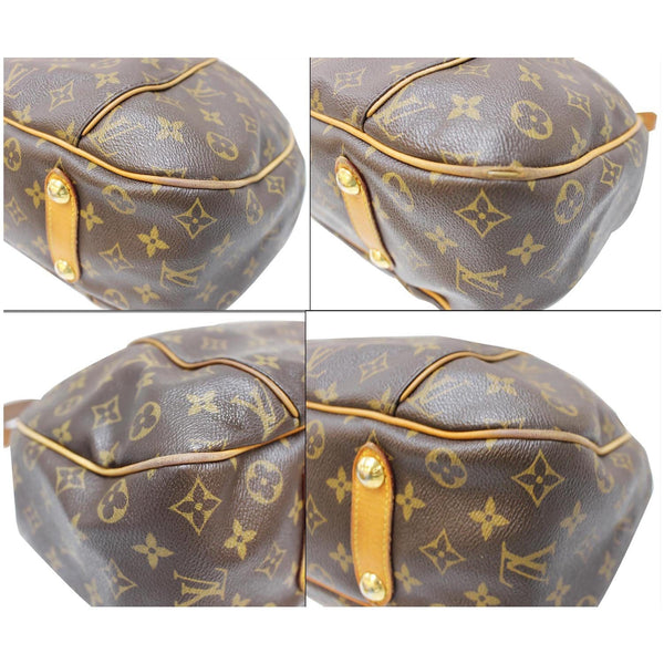 LOUIS VUITTON Galliera PM Monogram Canvas Shoulder Handbag Brown-US
