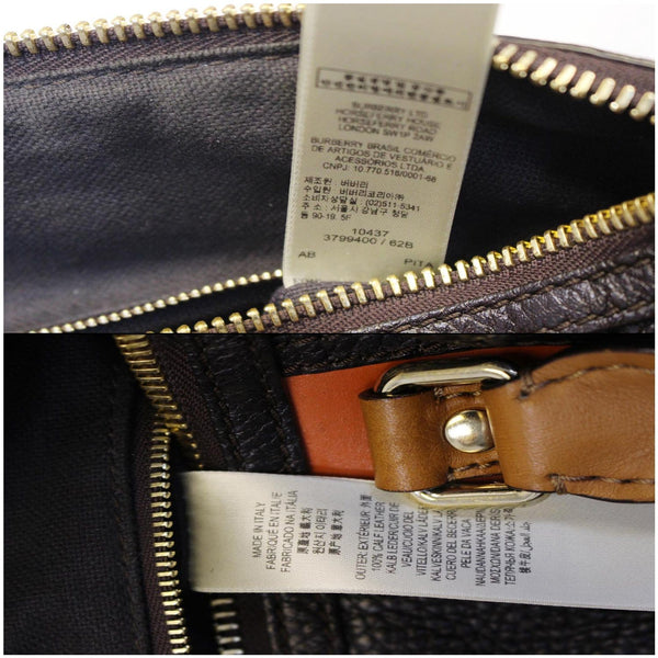 Burberry Alchester Bowling Leather Satchel Shoulder Bag Black-US