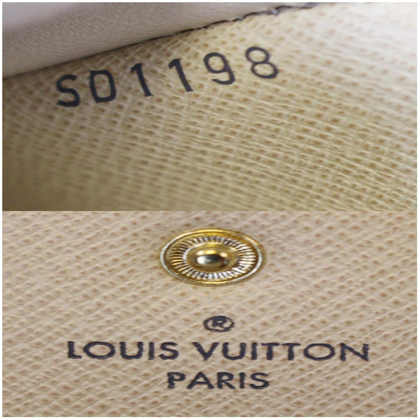 Louis Vuitton Emilie Wallet Damier Azur - lv tag