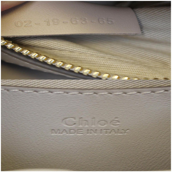 Chloe Embroidered Little Horses Leather Belt Bum Bag Grey logo view