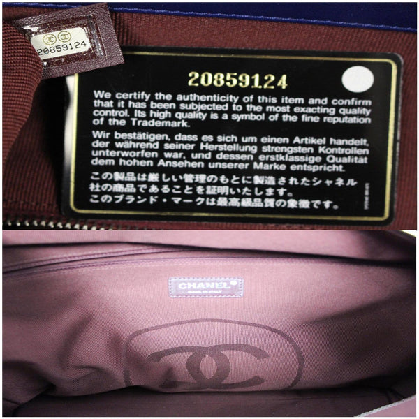 CHANEL Timeless XL Quilted Carry-on Patent Leather Tote Royal Blue