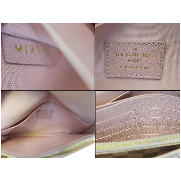 LOUIS VUITTON Pochette Felicie Damier Azur Crossbody Bag White