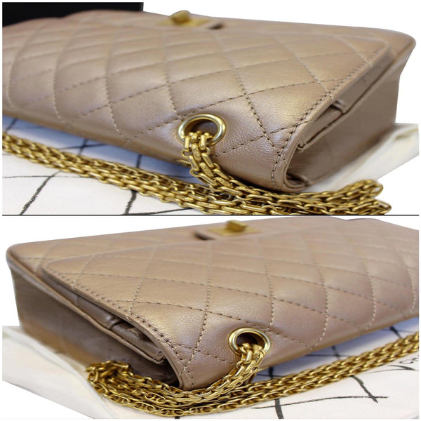 CHANEL Reissue Mademoiselle Lock Calfskin Leather Shoulder Bag Beige-US