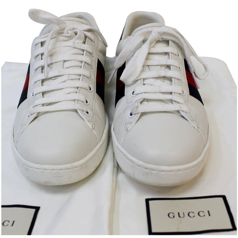 GUCCI Ace Low Top Sneakers White 386750 US 8.5