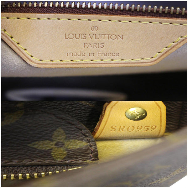 Louis Vuitton Luco Tote - Lv Monogram Canvas Tote Bag - inside view