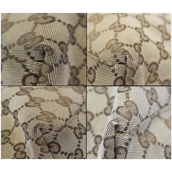 GUCCI Bamboo Bar GG Canvas Tote Bag Beige 232947-US