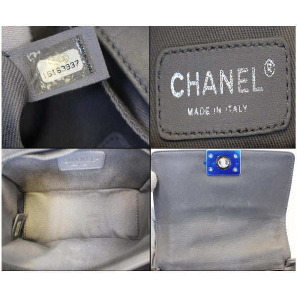 CHANEL Medium Boy Flap w Stingray Lambskin Shoulder Bag Silver-US