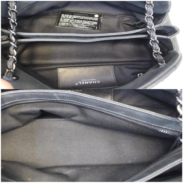 CHANEL Just Mademoiselle Calfskin Leather Bowling Bag Black