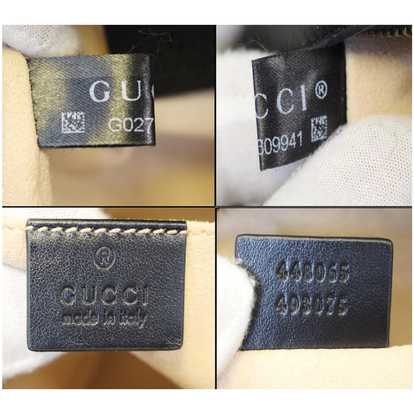 GUCCI GG Marmont Matelasse Mini Leather Crossbody Bag Black 448065