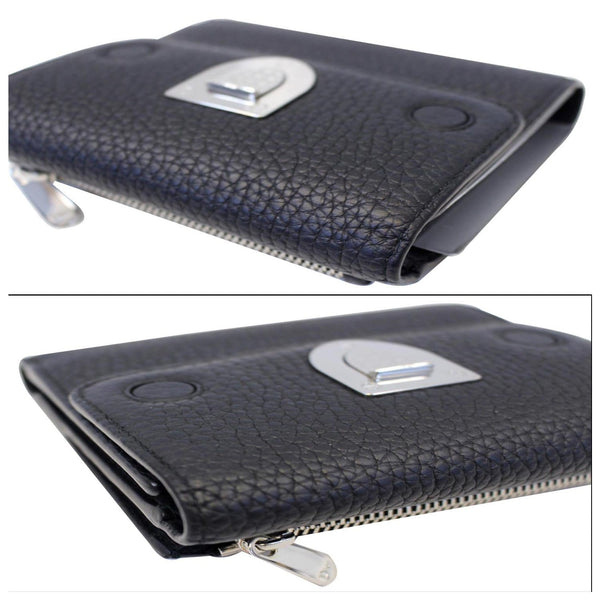 Christian Dior Noir Black Leather Wallet-US
