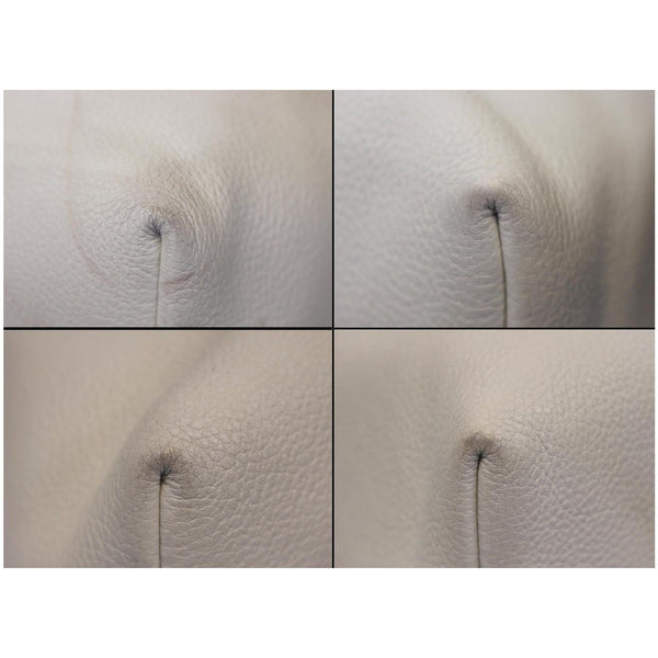 used Prada Large Shopper Tote Bag Vitello Daino White