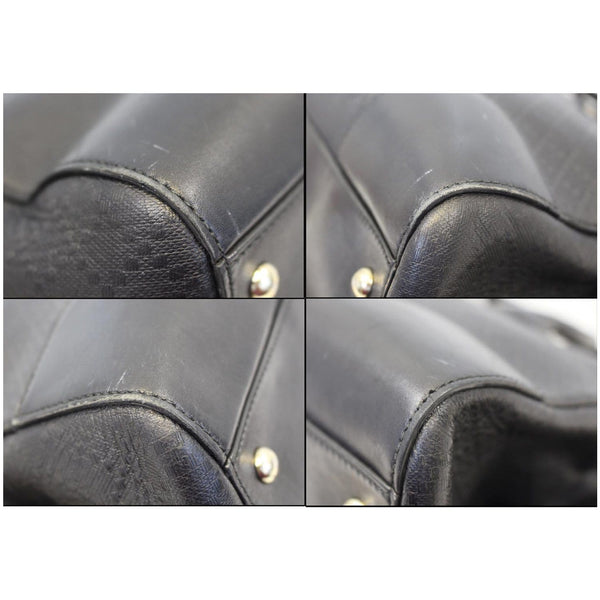 GUCCI Bright Diamante Medium Top Handle Bag Black