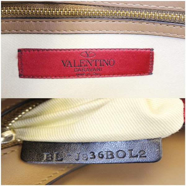 Valentino Rockstud Flap Leather Crossbody Bag Beige-US