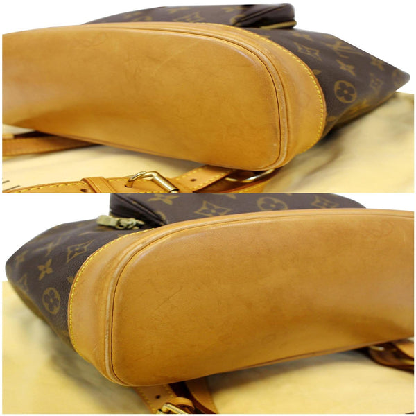 LOUIS VUITTON Montsouris MM Monogram Canvas Backpack Bag Brown