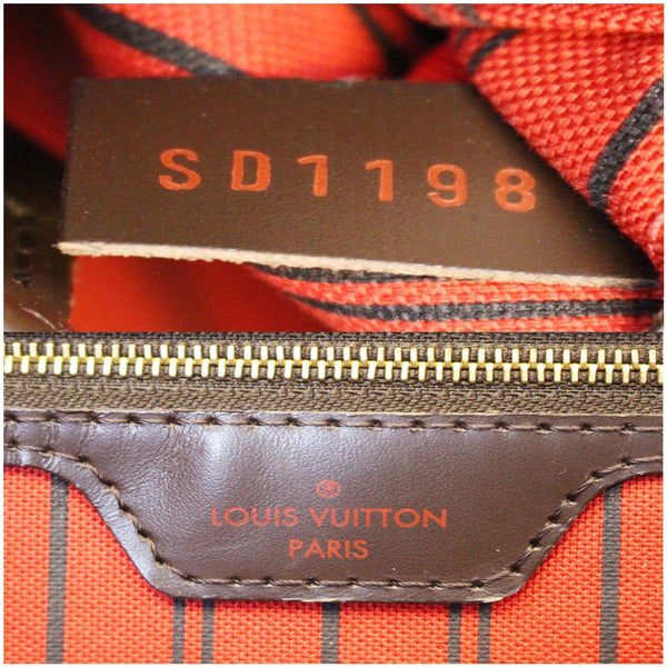 LOUIS VUITTON Neverfull MM Damier Ebene Tote Shoulder Bag Brown-US