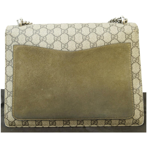 GUCCI Dionysus Medium GG Supreme Monogram Shoulder Bag Taupe
