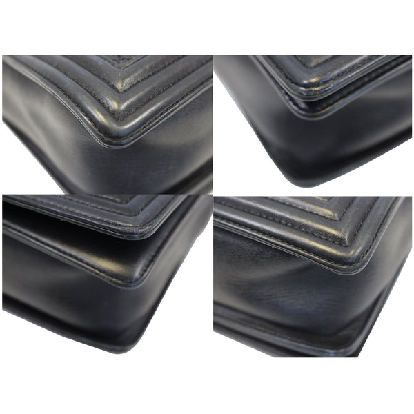 CHANEL Large Boy Flap Calfskin Quilted Leather Shoulder Bag Black-US