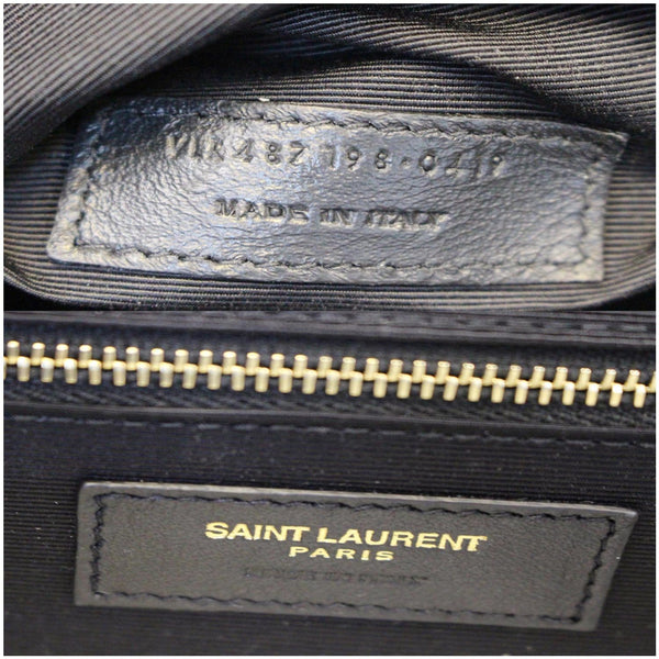 YVES SAINT LAURENT Envelope Large Matelasse Embossed Leather Shoulder Bag Dark Smog