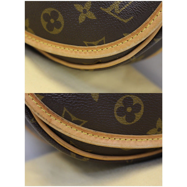 LOUIS VUITTON Menilmontant PM Monogram Canvas Crossbody Bag Brown