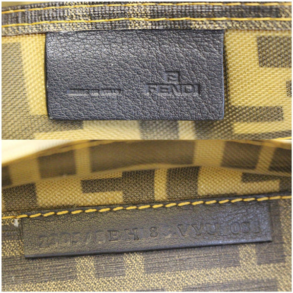 FENDI Tobacco Zucca Print Mesh Fabric Tote Bag Brown