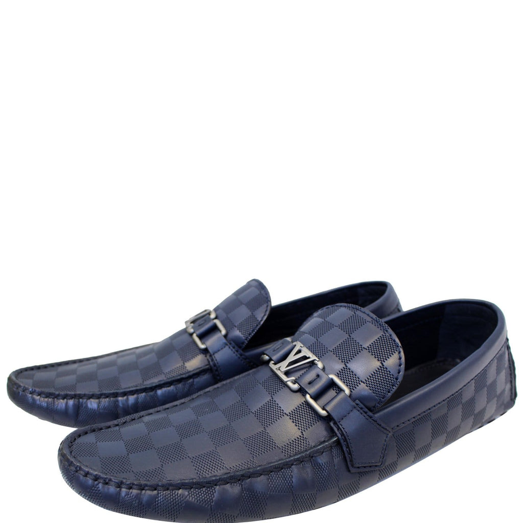 LOUIS VUITTON Hockenheim Damier Infini Moccasin Loafers Blue  display picture 1