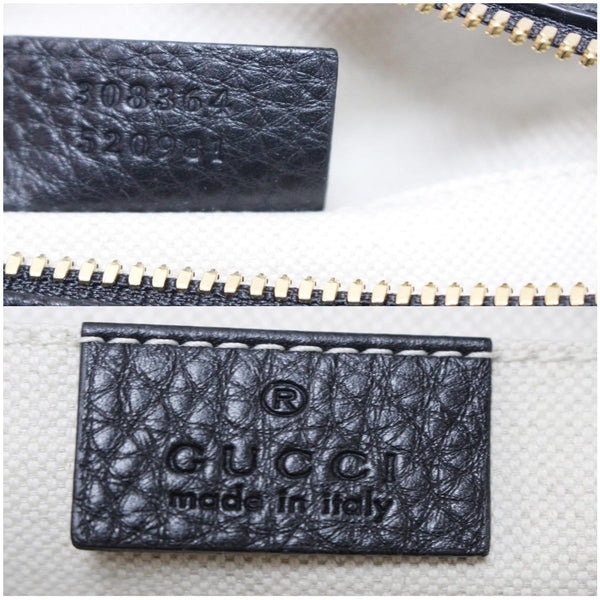 GUCCI Soho Disco Pebbled Leather Small Crossbody Bag 308364 Black