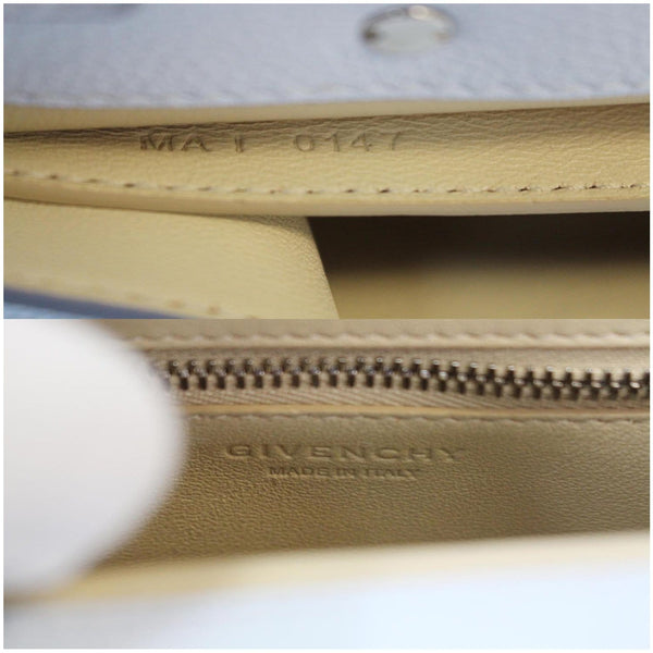 GIVENCHY Horizon Mini Grained Leather Satchel Bag Light Blue