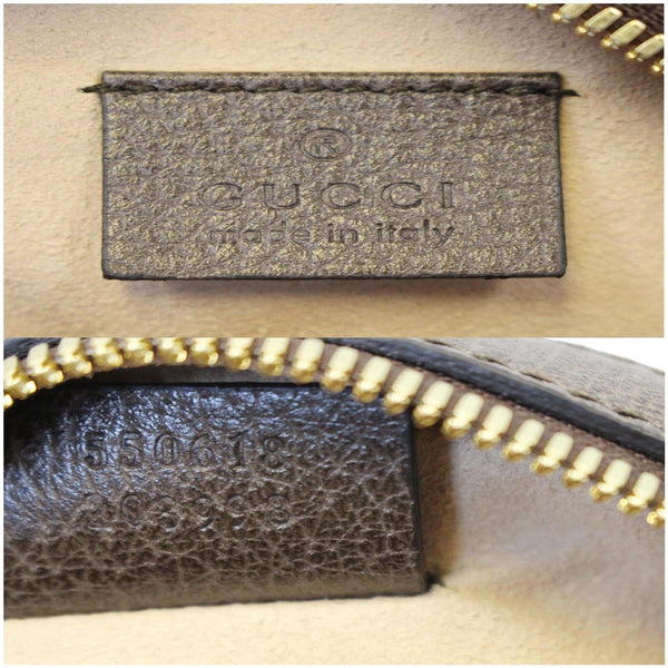 Gucci Ophidia Mini GG Round Supreme Monogram Web Crossbody Bag Beige