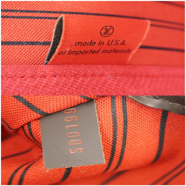 LOUIS VUITTON Neverfull GM Damier Ebene Tote Shoulder Bag Brown