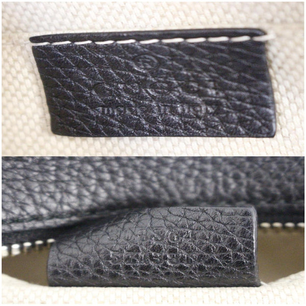 GUCCI Soho Disco Pebbled Leather Small Crossbody Bag Black