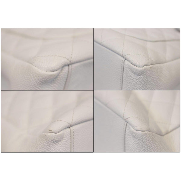 Chanel Tote Bag Grand Shopping Caviar Leather in White good condition