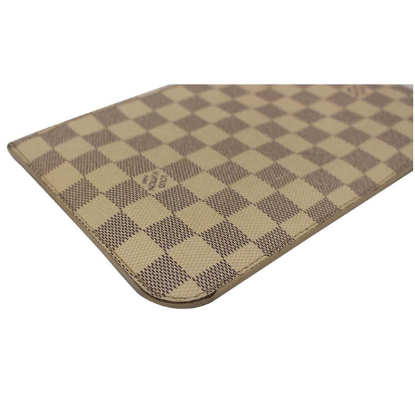 LOUIS VUITTON Pochette Wristlet Pouch Damier Azur Neverfull MM White