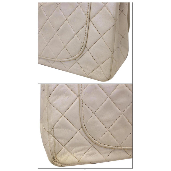 Chanel Classic Medium Double Flap Shoulder Bag Bag Ivory-US