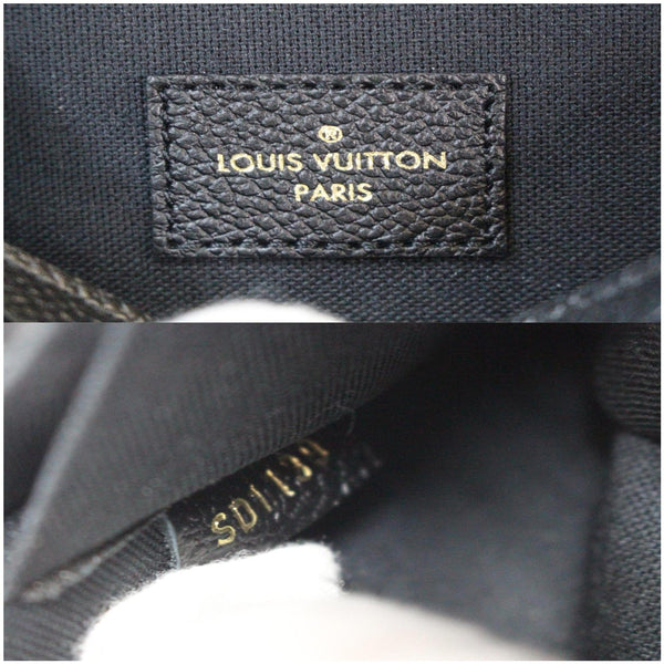 LOUIS VUITTON Pochette Felicie Empreinte Leather Crossbody Bag Black