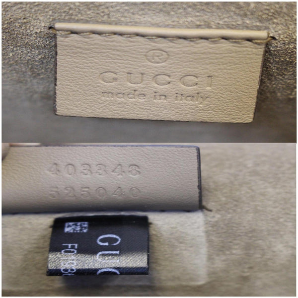 GUCCI Dionysus Medium GG Supreme Monogram Shoulder Bag Taupe