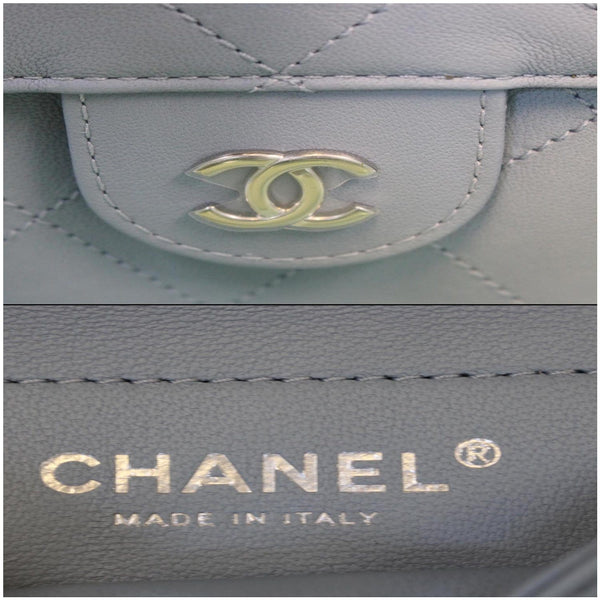 CHANEL Coco Splash Medium Lambskin PVC Quilted Shopping Bag Blue Green-US