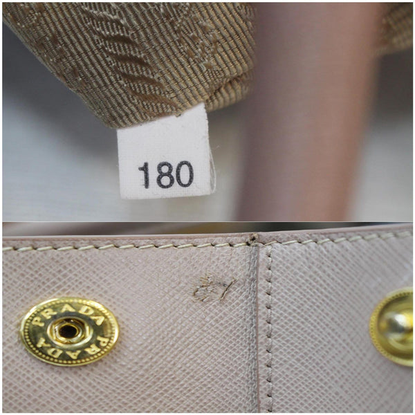 PRADA Lux Saffiano Leather Tote Tote Bag Light Pink
