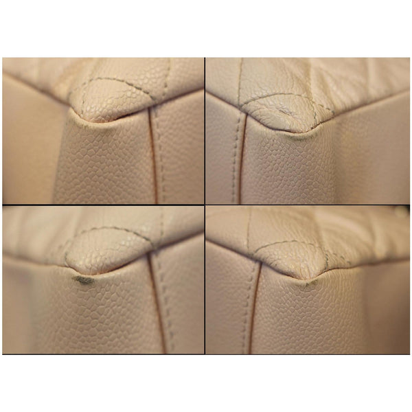 CHANEL Grand Shopping Caviar Leather Tote Shoulder Bag Blush Pink