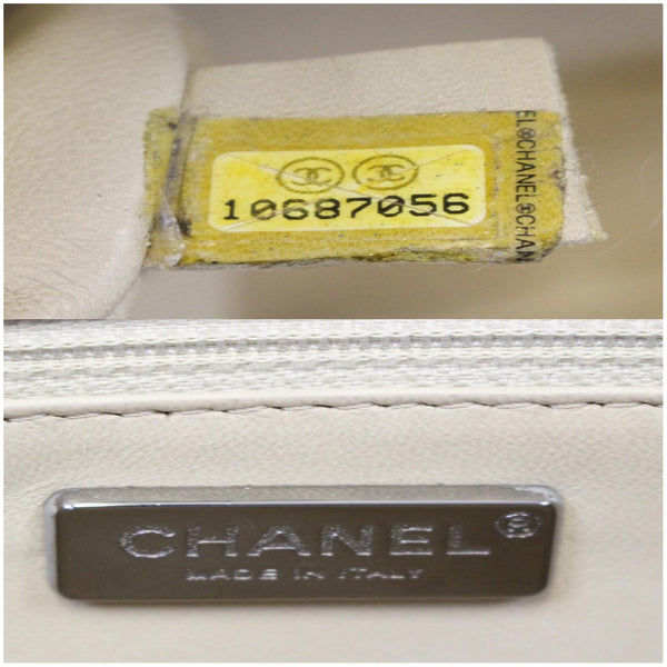 CHANEL Crocodile Quilted Classic Flap Shoulder Bag Beige