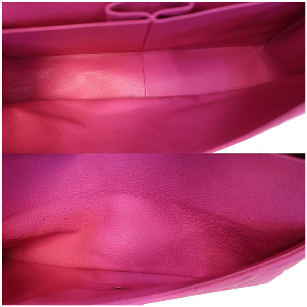 CHANEL Jumbo Double Flap Caviar Quilted Shoulder bag Pink