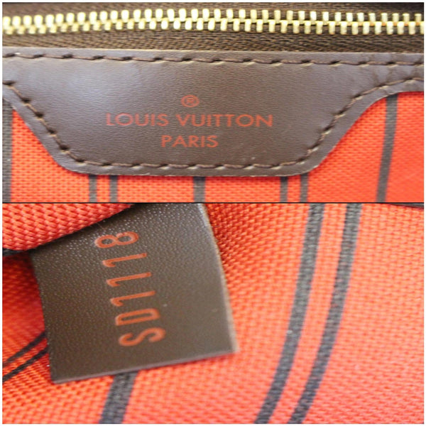 Louis Vuitton Neverfull GM Damier Tote Shoulder Bag - lv logo