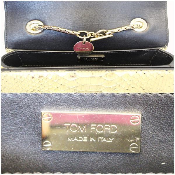 Tom Ford Shoulder Bag Sienna Python - tom ford logo