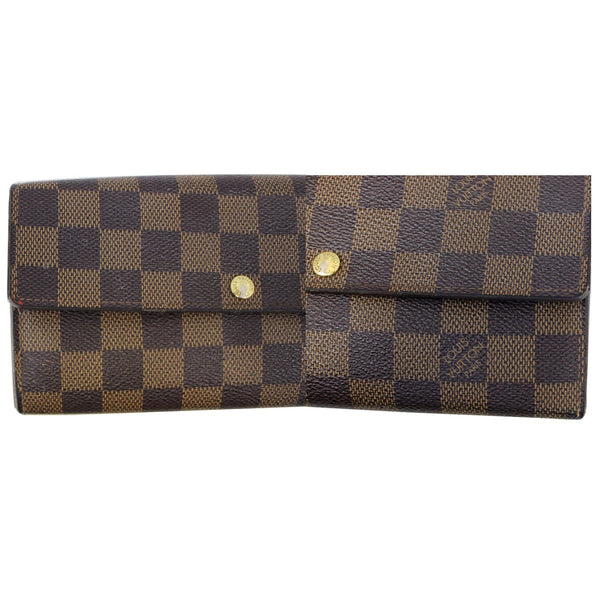 LOUIS VUITTON Damier Ebene Brown Sarah Wallet-US