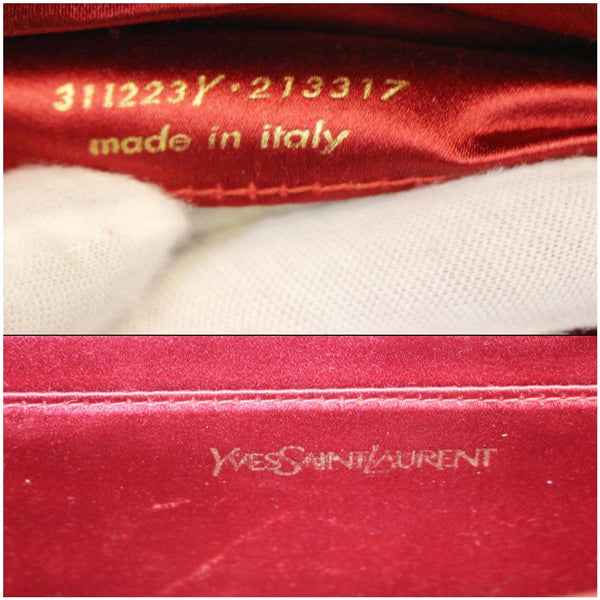 YVES SAINT LAURENT Large Belle de Jour Patent Leather Clutch Bag Red-US